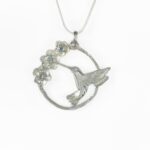 Silver hummingbird pendant